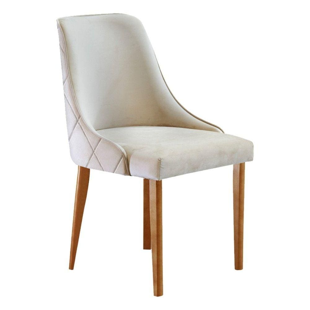 Conjunto 2 Cadeiras Madeira Maciça Roma Mobilare Imbuia Marroml/Branco