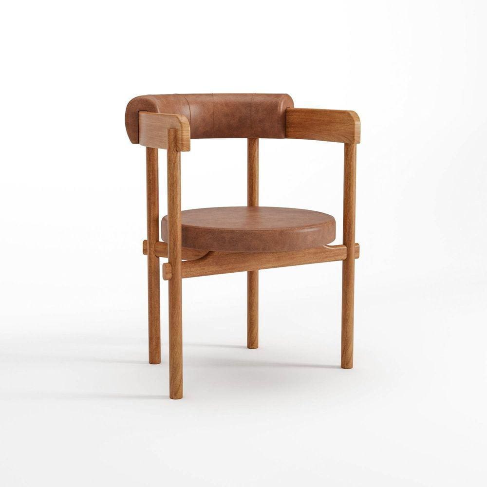 Cadeira para Sala de Jantar Cavalet Champagne/Caramelo 133B