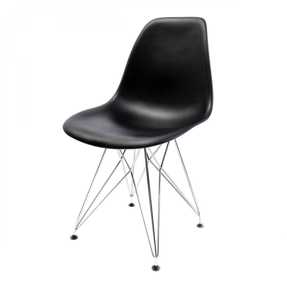 Cadeira para Sala de Jantar Eames Eiffel Preto/Cinza