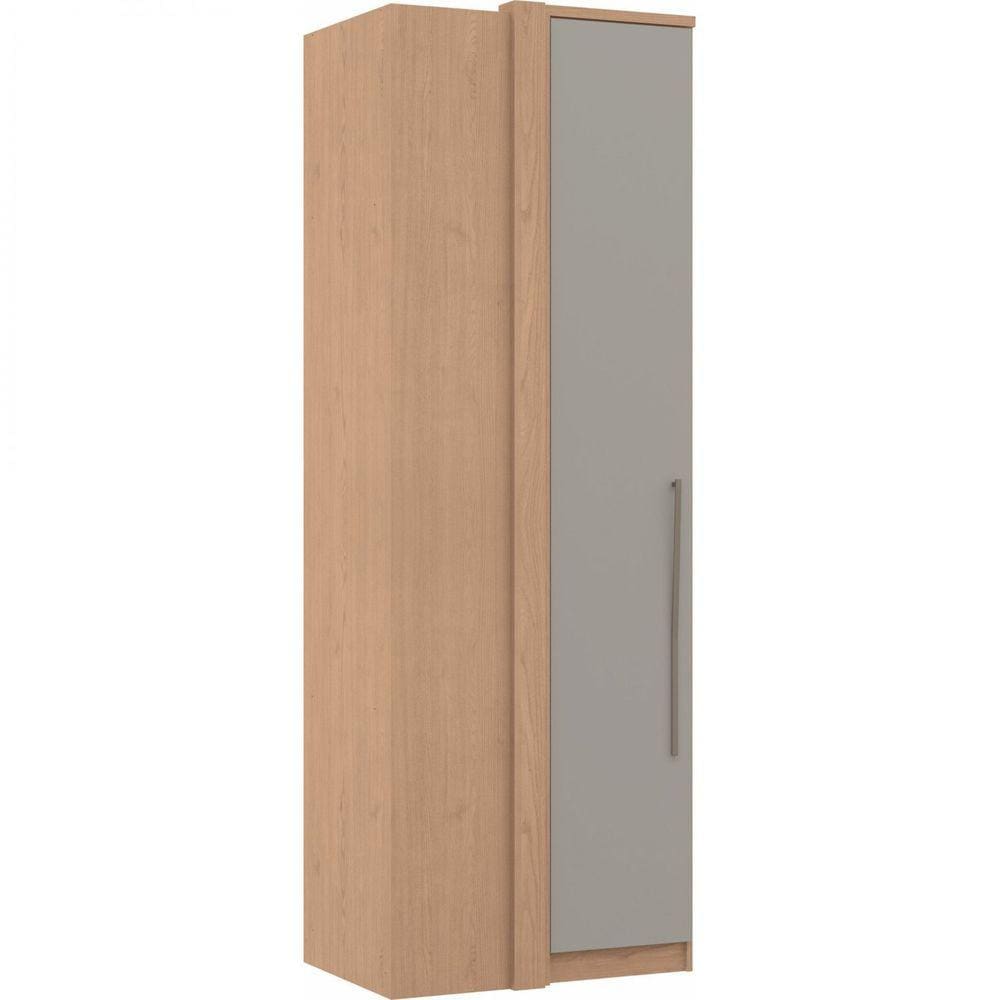 Guarda Roupa de Canto Reto 1 PortaElegance Móveis Castro Angelin/Níquel