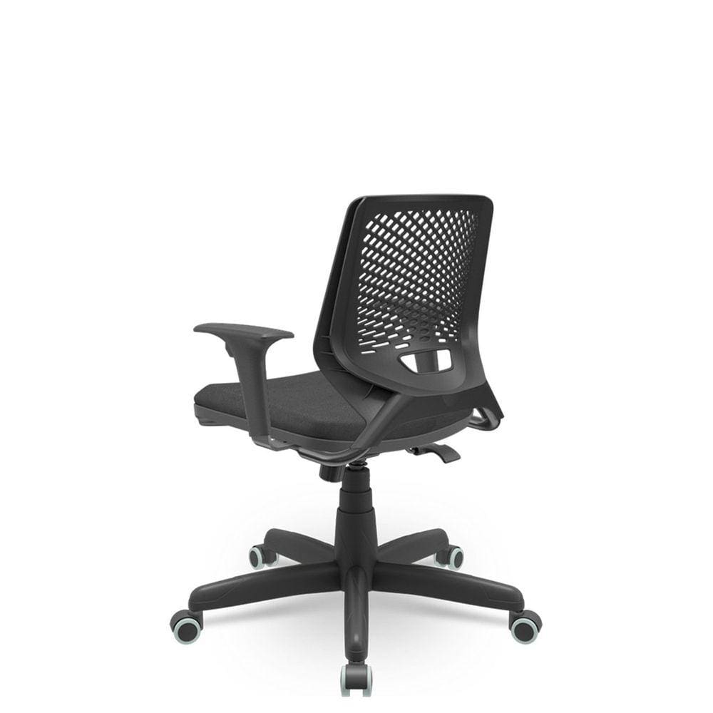 Cadeira para Escritório Ergonômica Giratória Beezi NR17 Plaxmetal Preto