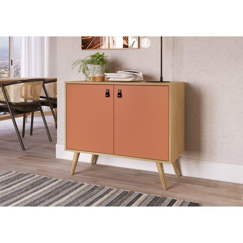 Buffet Balcão 2 Portas Amber Genialflex Savana/Argila