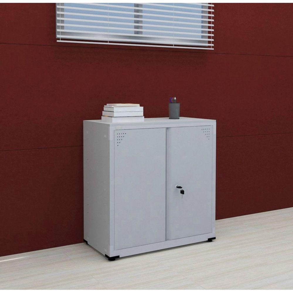 Armário de Aço 2 Portas AP406SL Pandin Móveis Cinza