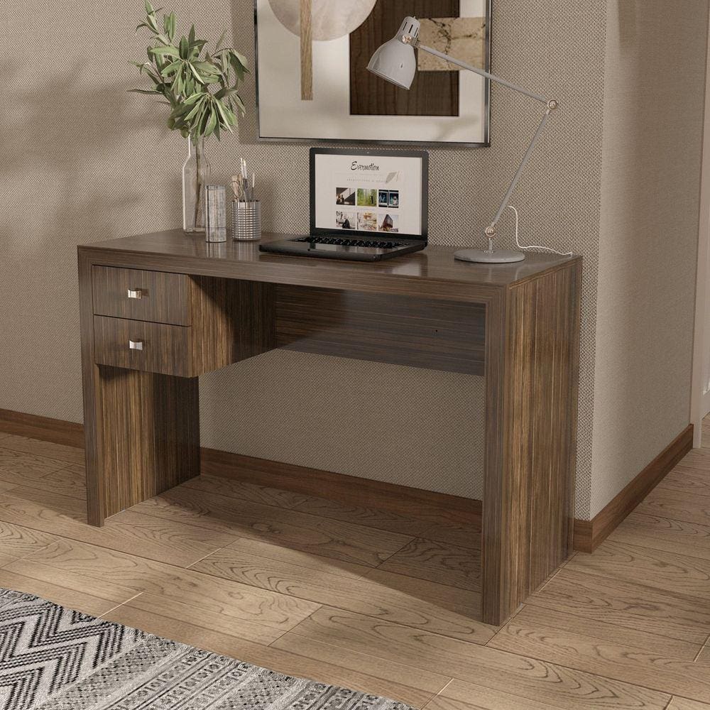 Escrivaninha 2 Gavetas Me4123 Tecno Mobili Nogal