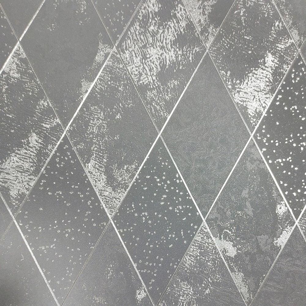 Papel de Parede White Swan Geométrico Cinza WS100104R