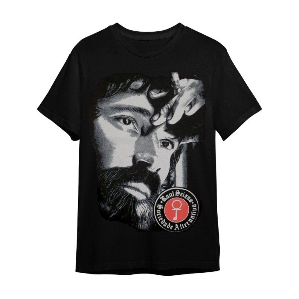 Camiseta Raul Seixas Preta Unissex Plus Size