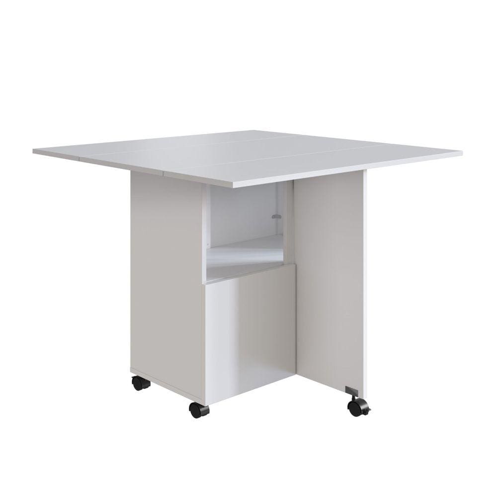 Mesa 90x90cm Tampo MDP Dobrável Nova Móbile Branco