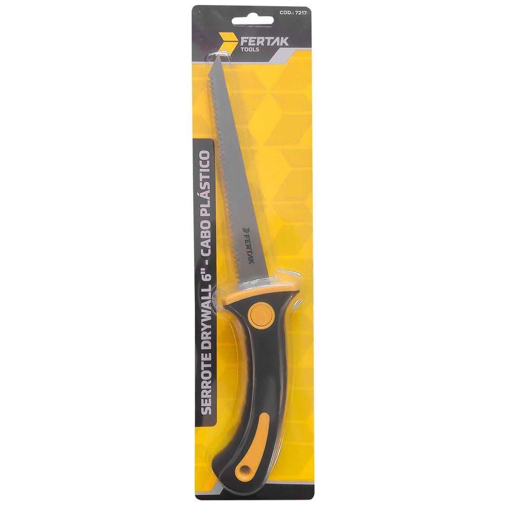 Serrote Manual Drywall Gesseiro 150mm Cabo Plástico Fertak Tools