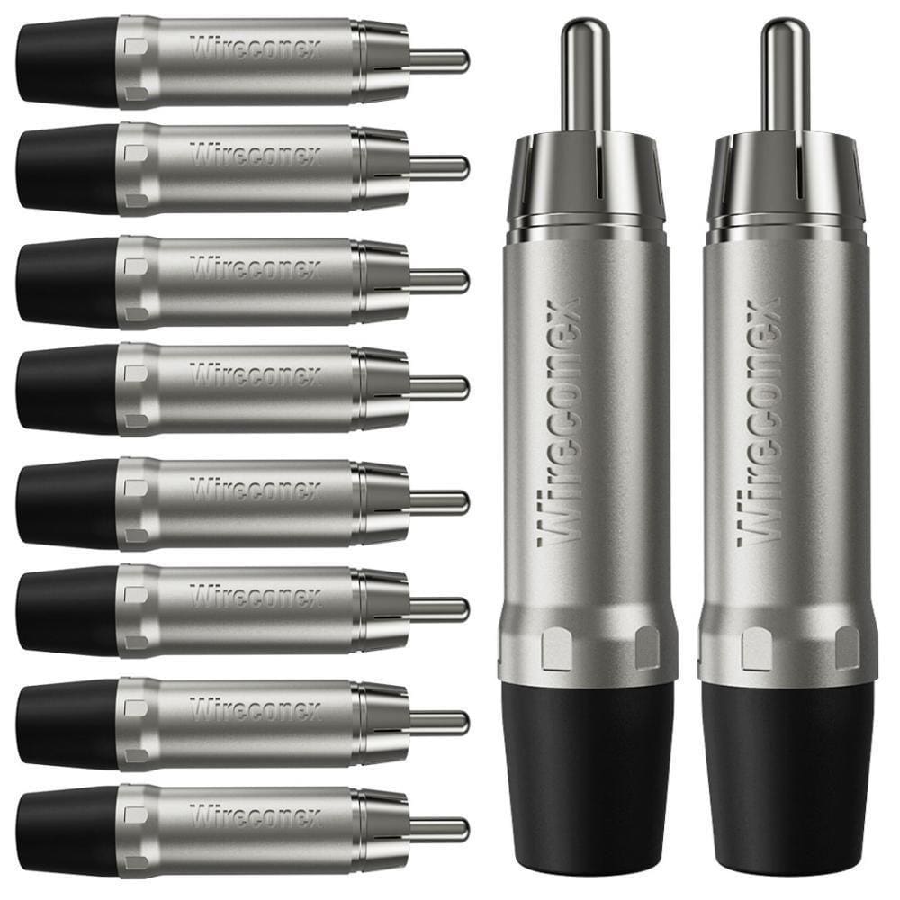 Conector Plug Rca Macho Wc 1212 Bk Wireconex 10unidades [f108]