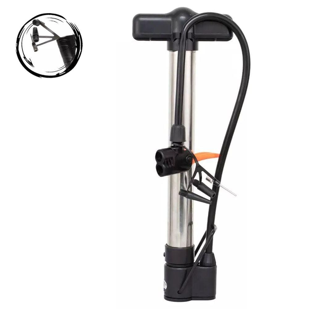 Bomba De Encher Pneu De Bike Boia Colchão Alumínio 57 Cm
