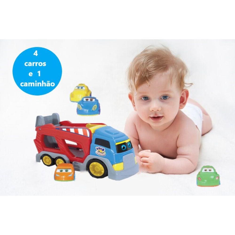 Brinquedo Infantil Caminhãozinho que Carrega 3 Carros