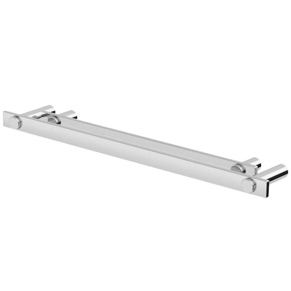 Porta Toalha Duplo Barra Patmos Inox Prata Alto Brilho Grego