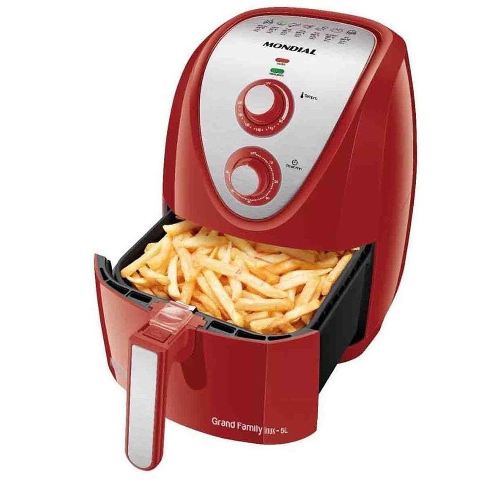 Fritadeira Sem Oleo Air Fryer Mondial 5Litros Red