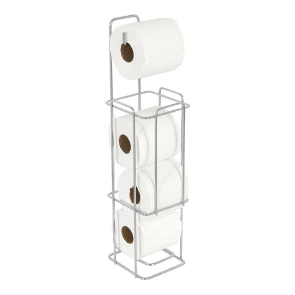 Porta Papel Higienico Metal Capacidade De 4 Rolos De Papel