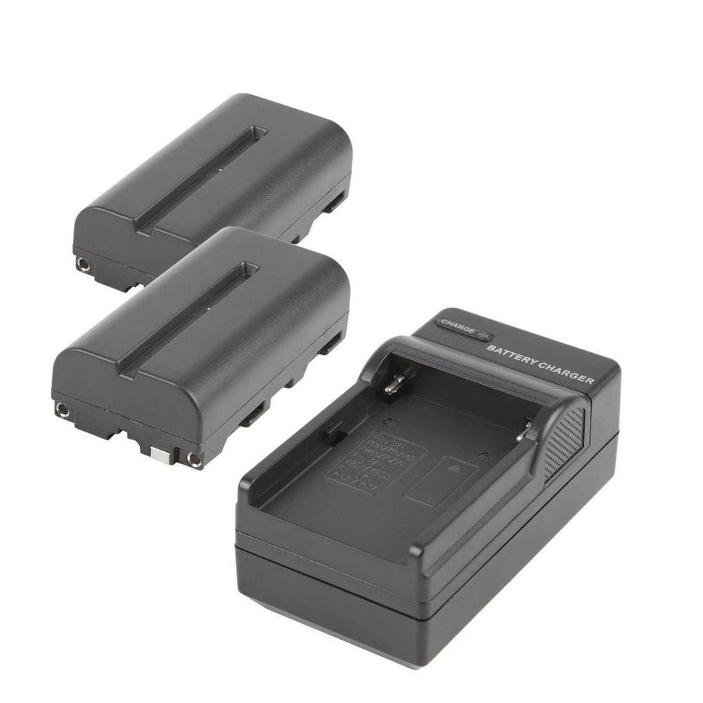 Kit 2X Baterias E Carregador Np-F550 / Np-F570 Sony,
