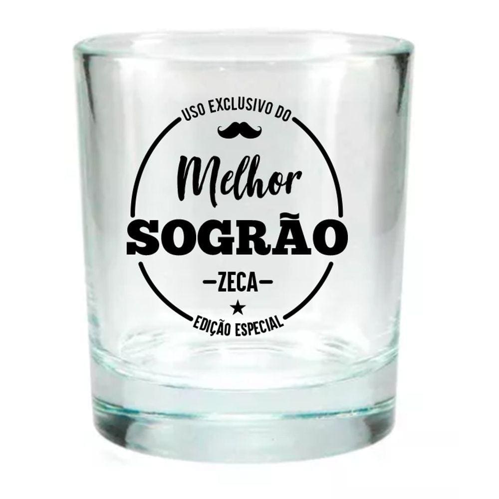 Copo Whisky Personalizado Uso Exclusivo do Melhor Sogrão