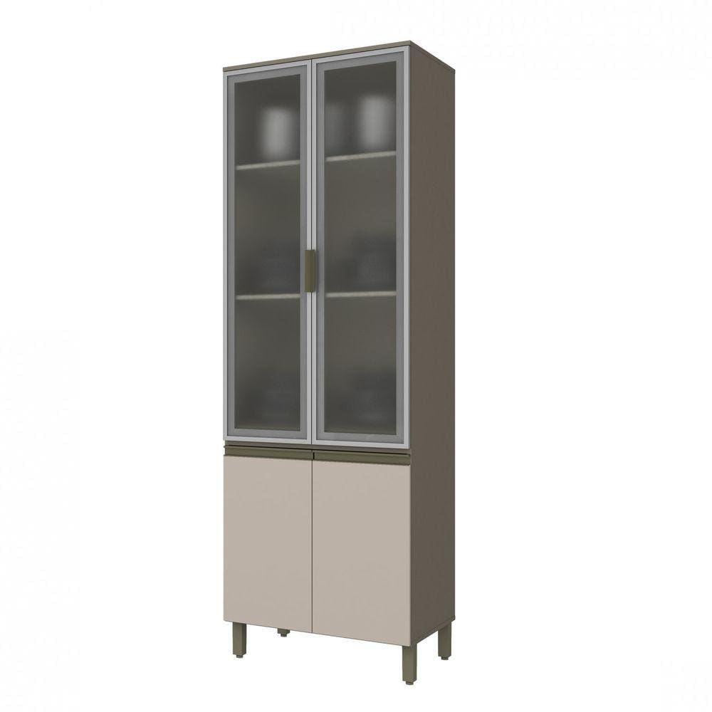 Cristaleira para Cozinha 4 Portas 71,5cm Connect Henn Duna/Cristal