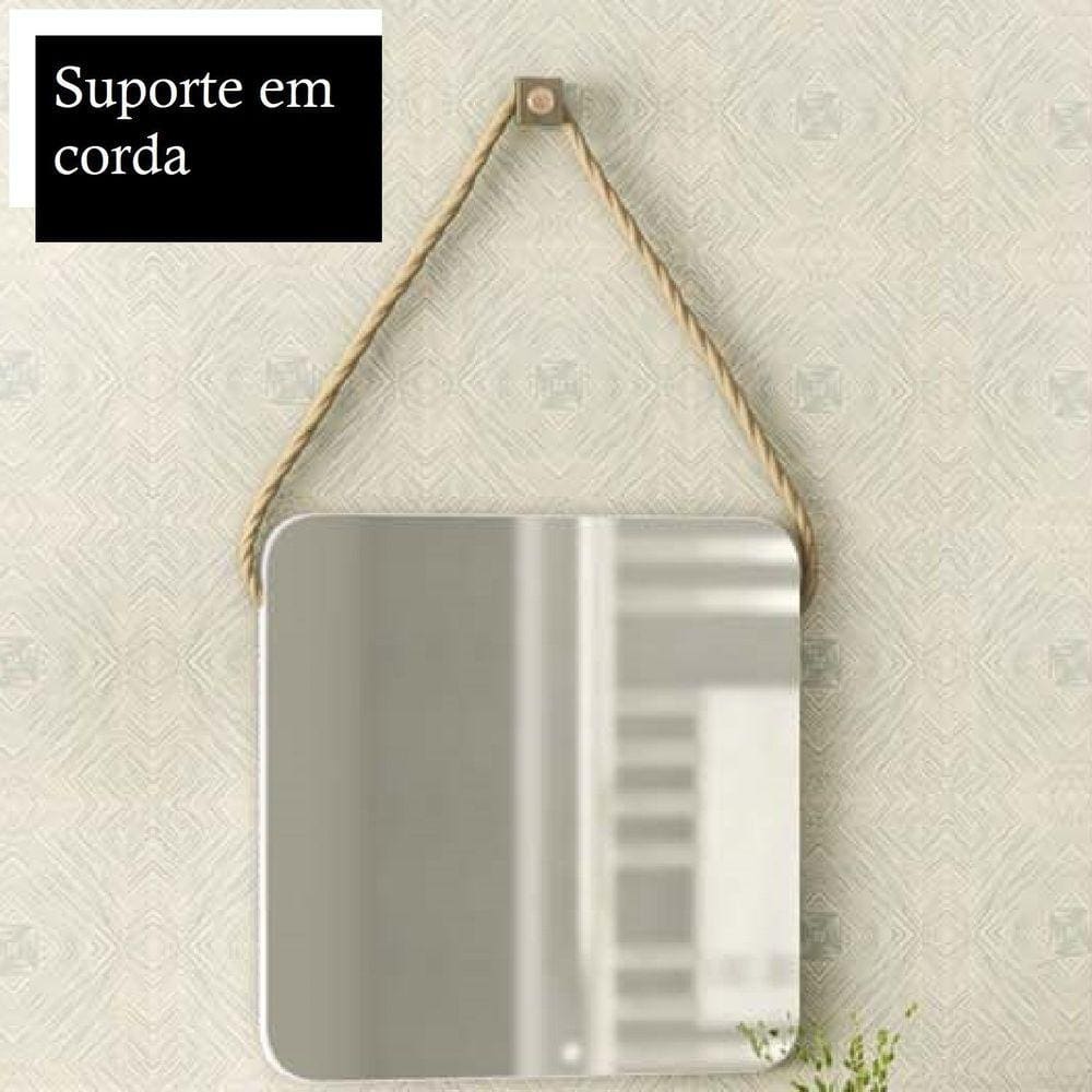 Espelheira para Banheiro 60,5x60,5cm Nice Móveis Bosi Branco