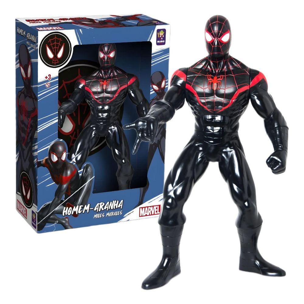 Boneco Homem Aranha Gigante Articulado Super-Herói Marvel Spider-Man Miles Morales Aranhaverso Brinquedo Infantil