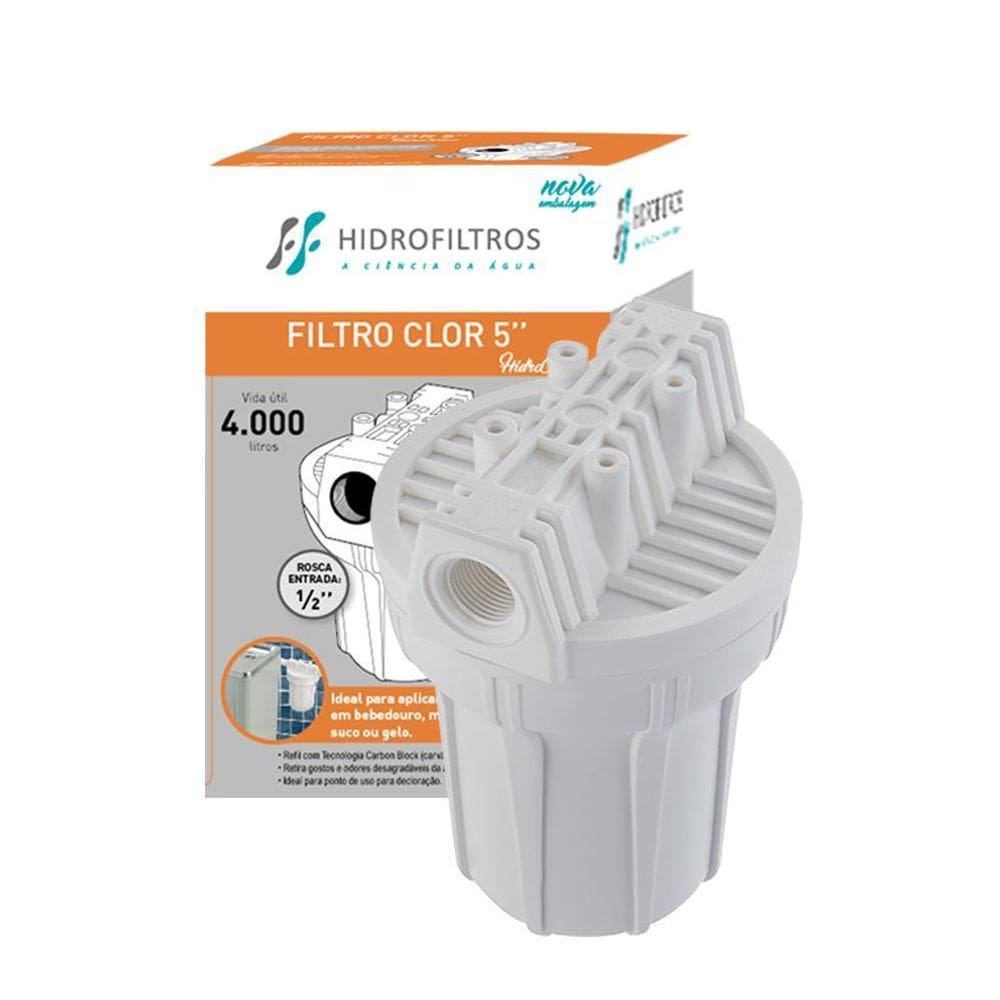 Filtro Hidrofiltros 80L/H Clor 5 Pou P Maquina Lavar Roupa