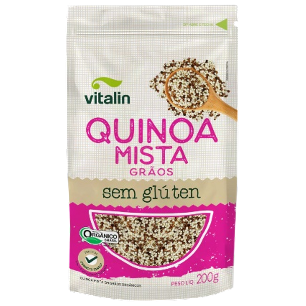 Quinoa Mista em Grãos Orgânica Sem Glúten Vitalin 200g