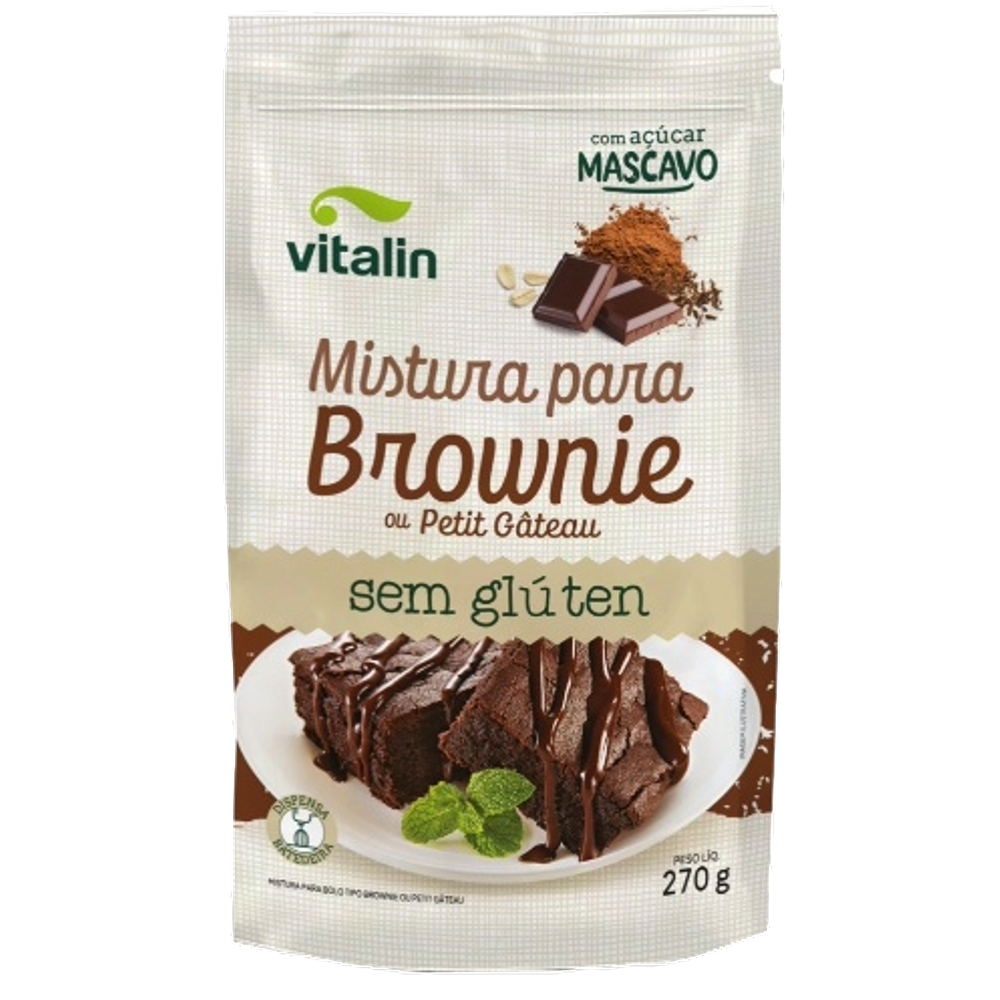 Mistura para Brownie Sem Glúten Vitalin 270g