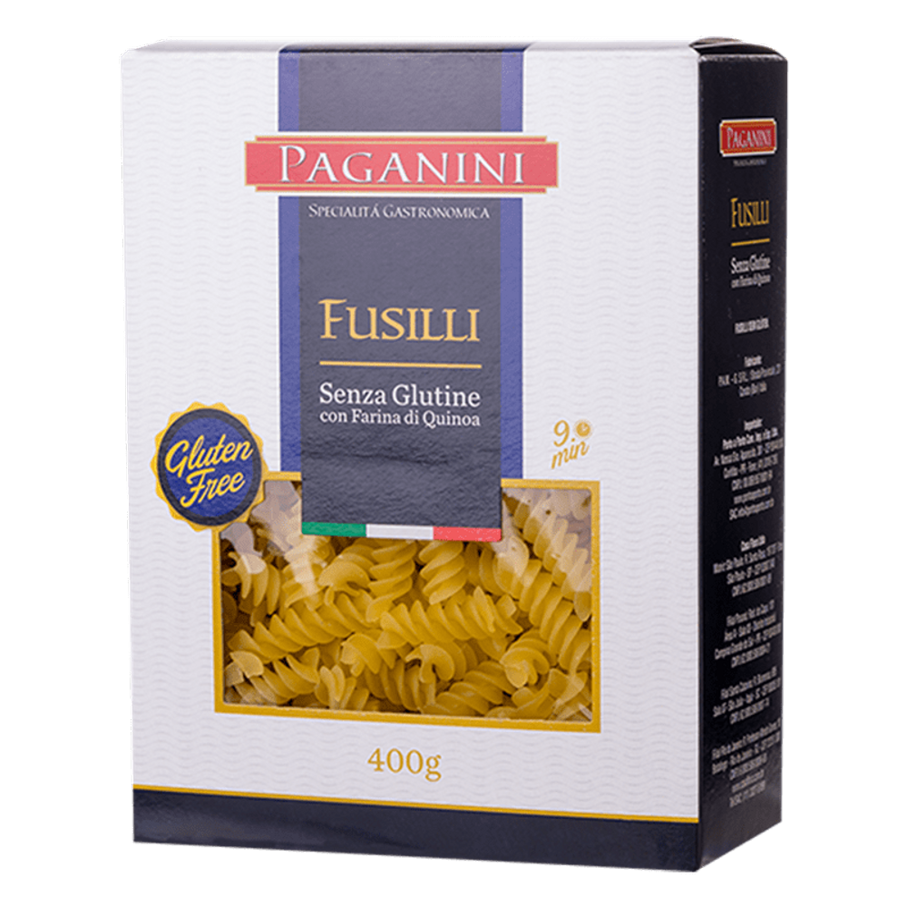 Kit 6X: Macarrão Fusilli Sem Glúten Paganini 500g