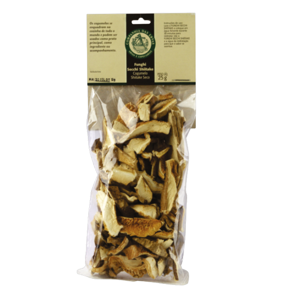 Kit 6X: Funghi Secchi Shiitake Companhia das Ervas 25g