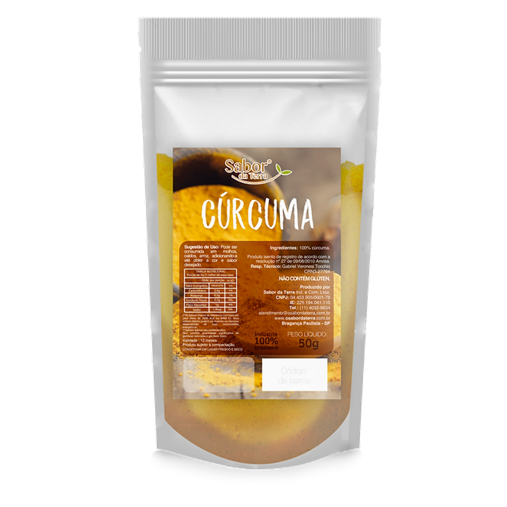 Kit 3X: Cúrcuma em Pó Sabor da Terra 50g