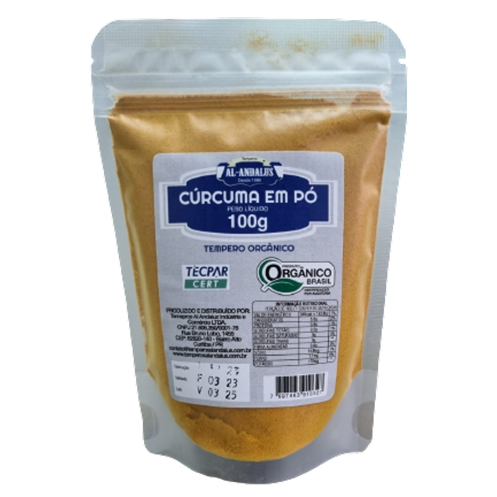 Kit 3X: Cúrcuma em Pó Pura Orgânica Al Andalus 100g
