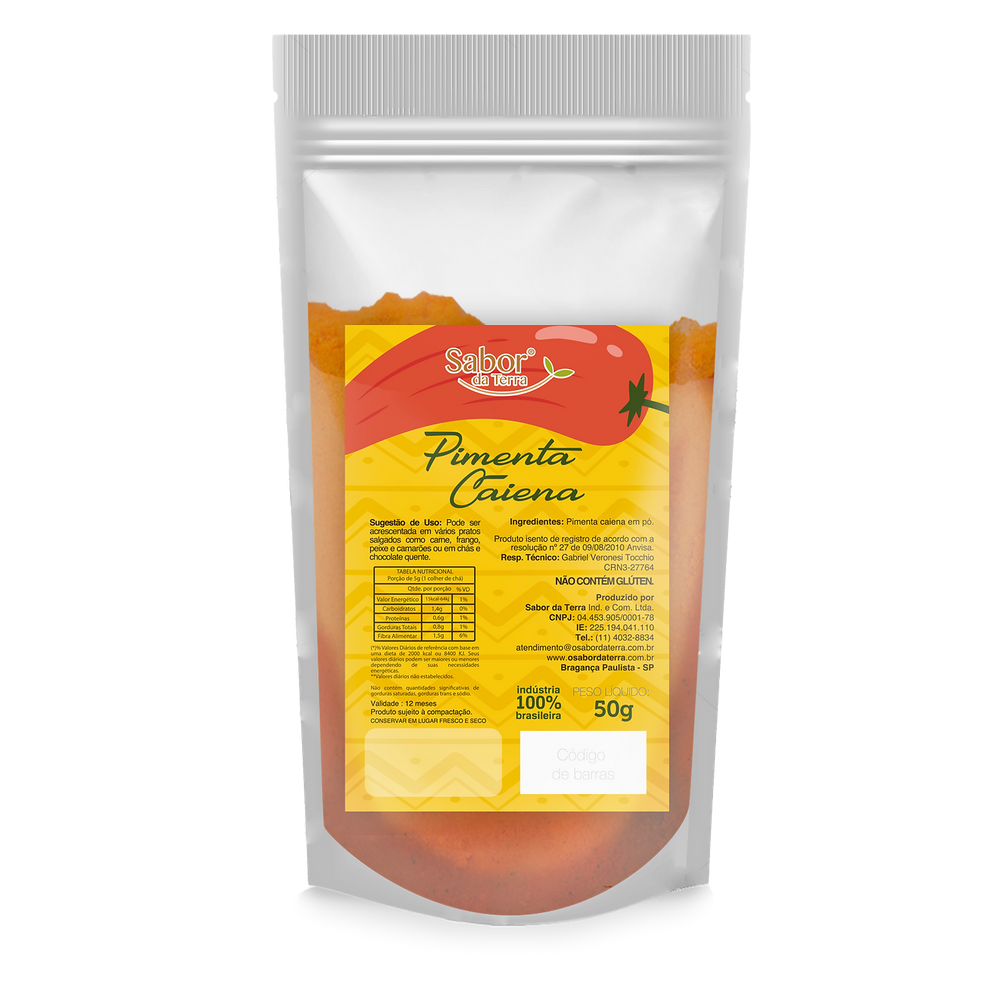 Kit 3X: Pimenta Caiena em Pó Sabor da Terra 50g