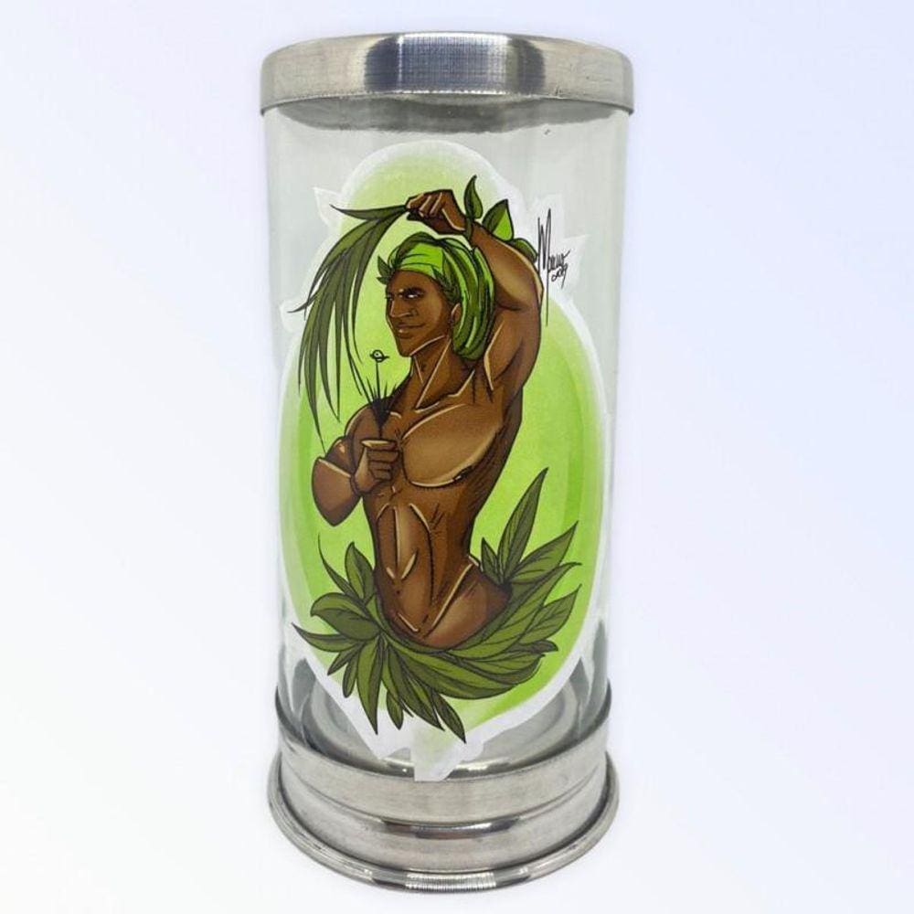 Suporte Vela 7 Dias Orixás 18Cm Vidro Alumínio-Escolha A Cor