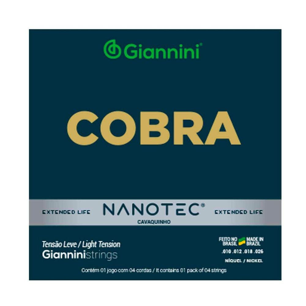 Encordoamento Cavaco Giannini Gescl Pn Niquel Leve Protetiva Nanotec