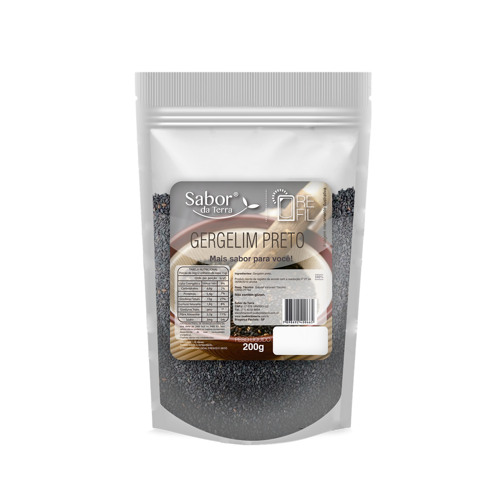 Kit 2X: Gergelim Preto Sabor da Terra 200g