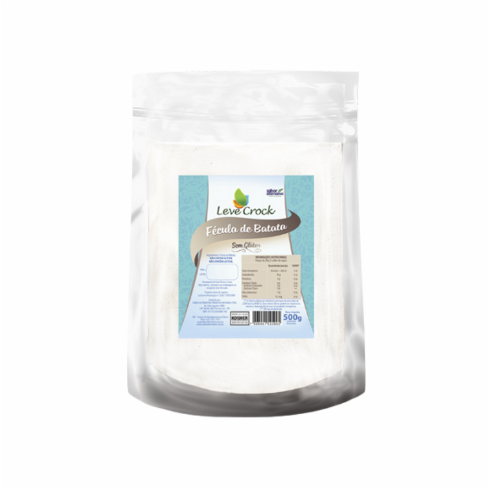 Kit 6X: Fécula de Batata Sem Glúten Leve Crock 500g