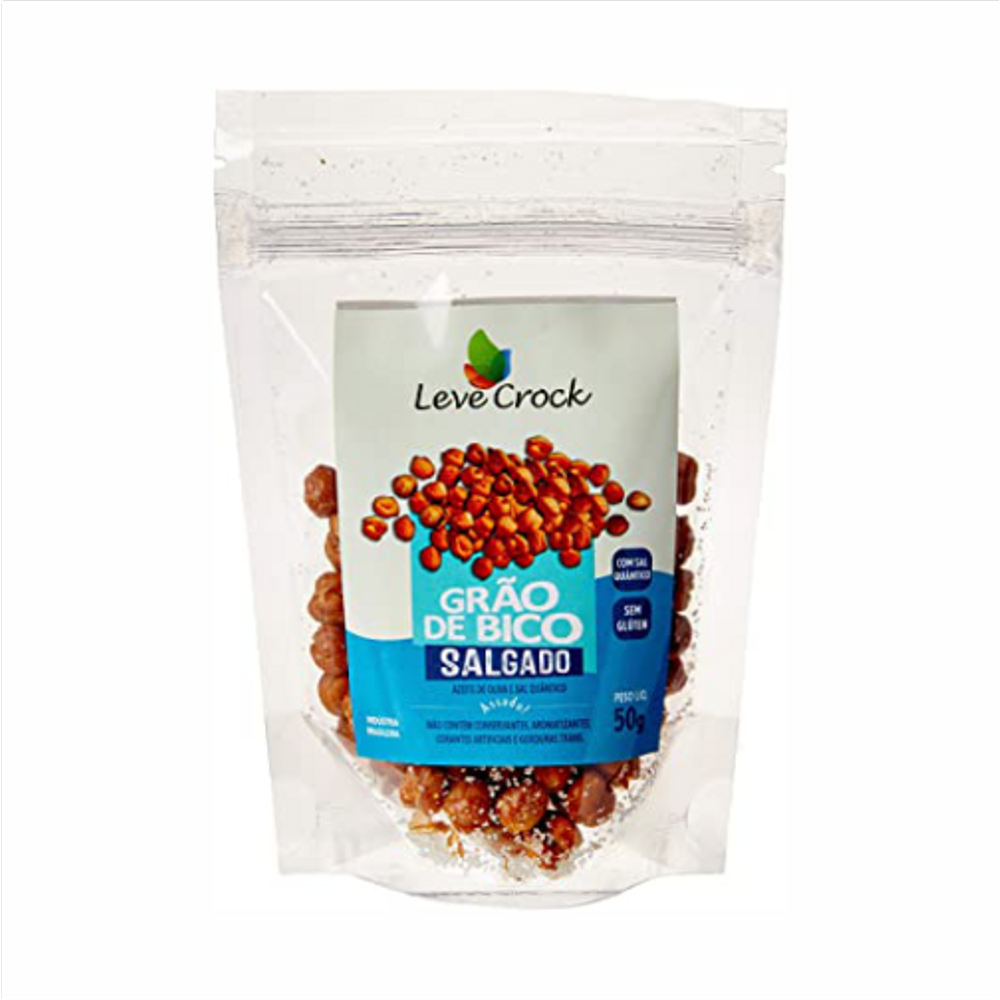 Kit 6X: Grão de Bico Salgado Sem Glúten Leve Crock 50g
