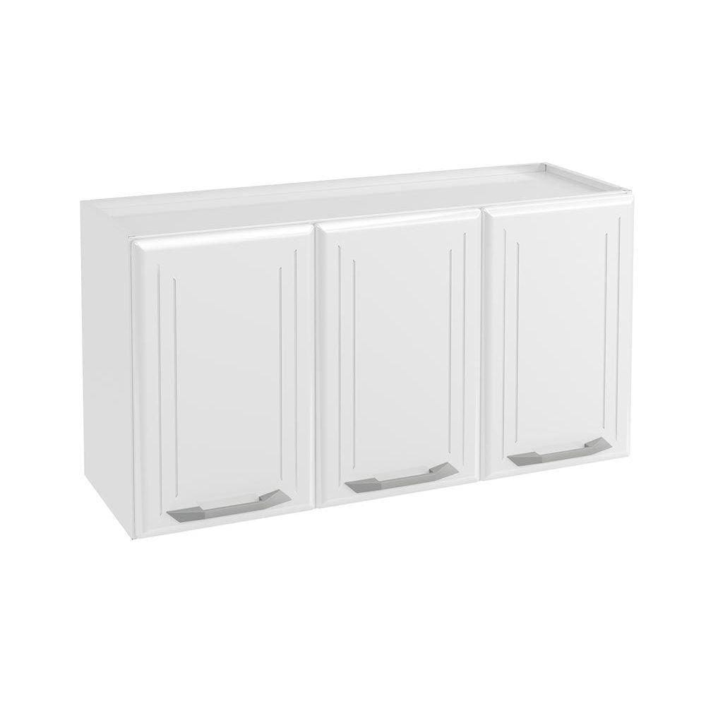 Armário Aéreo Cozinha Modulado Topázio c/ 3 Portas Branco - Telasul