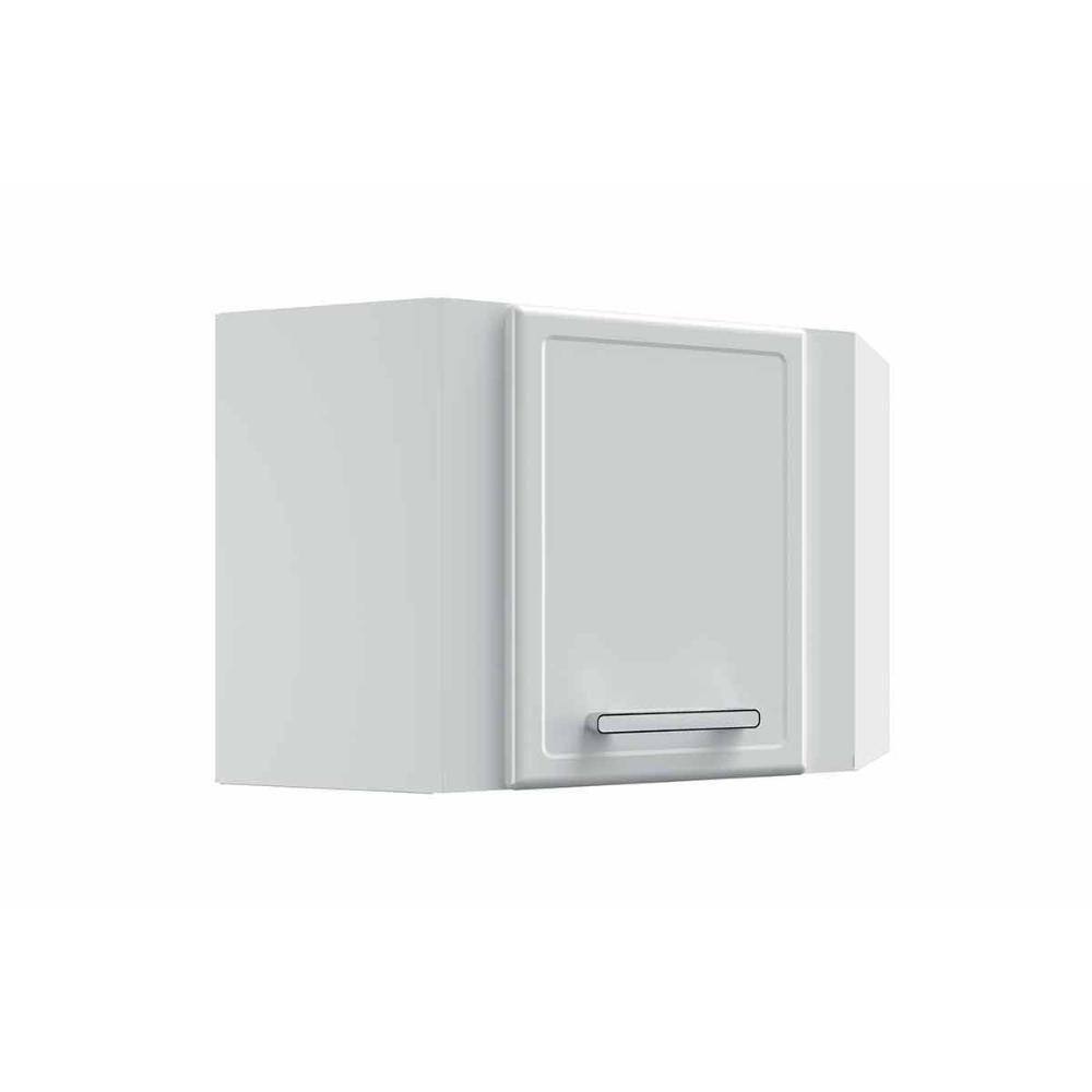 Armário Aéreo Cozinha Modulado Canto Oblíquo Gourmet 7013 1 Porta Branco - Bertolini