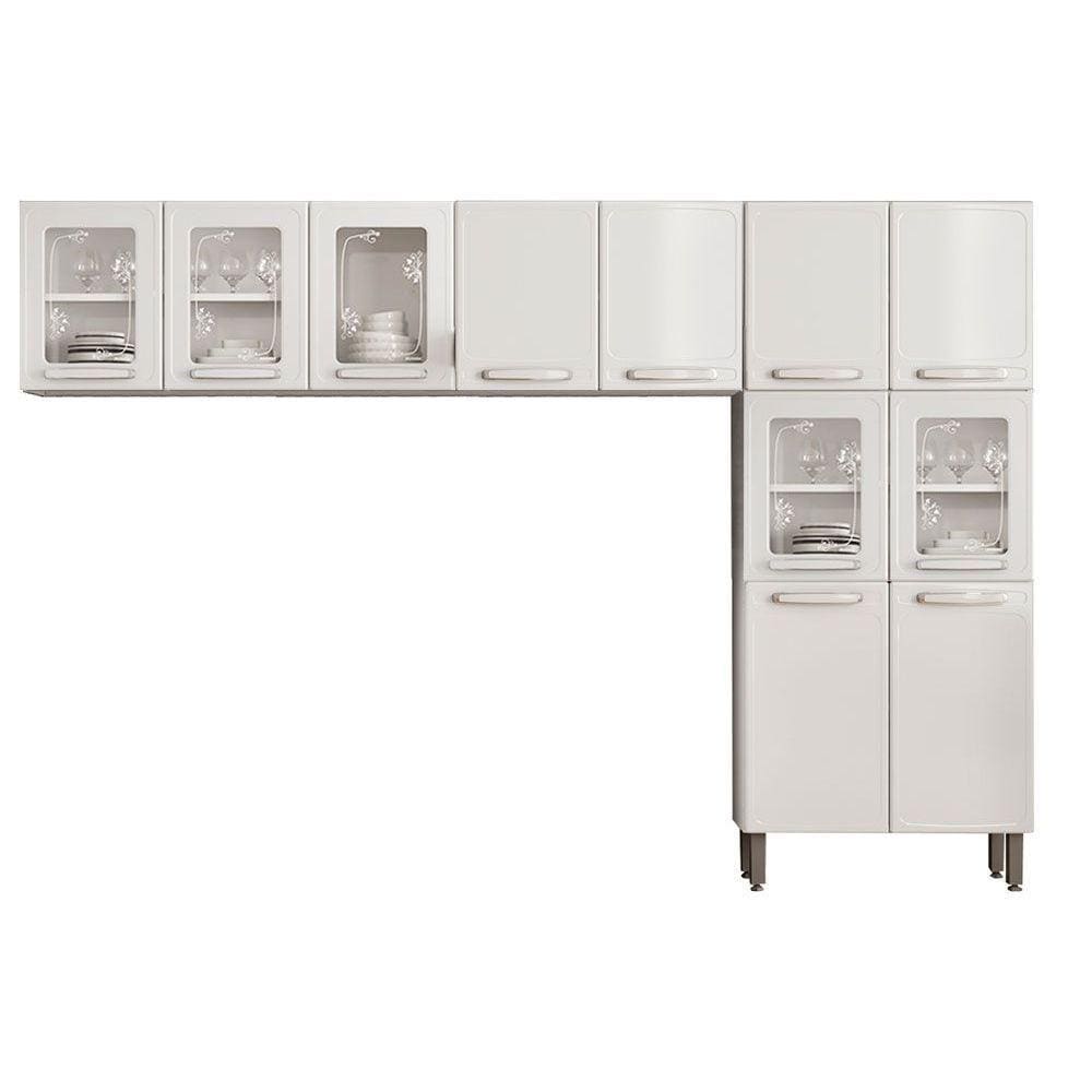 Cozinha Modulada Bertolini Evidence 3 Peças (2 Armários + 1 Paneleiro) CPT53 Branco