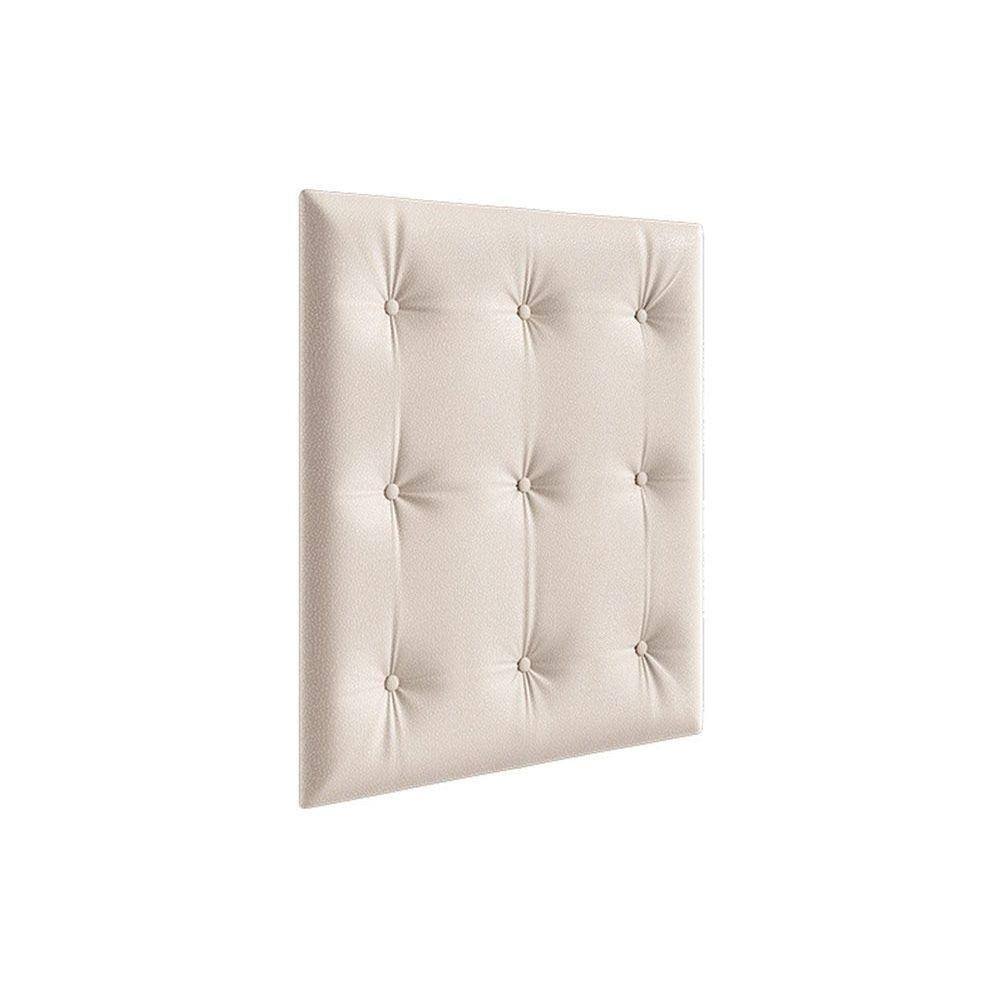 Multiuso de Quarto Bebê Kit Capitonê Courano p/ Berço Retrô Bege - Peroba
