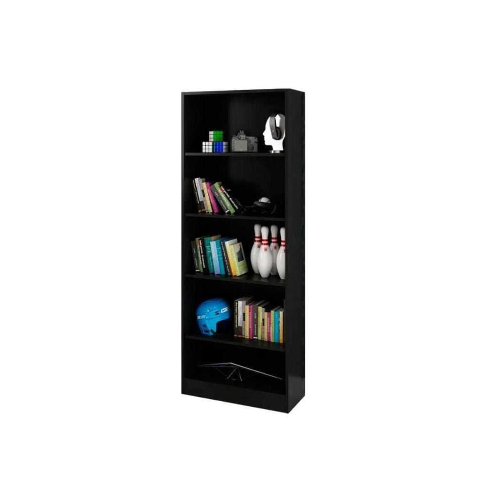 Estante Livreiro de Escritório ME4141 c/ 4 Prateleiras Preto - Tecno Mobili