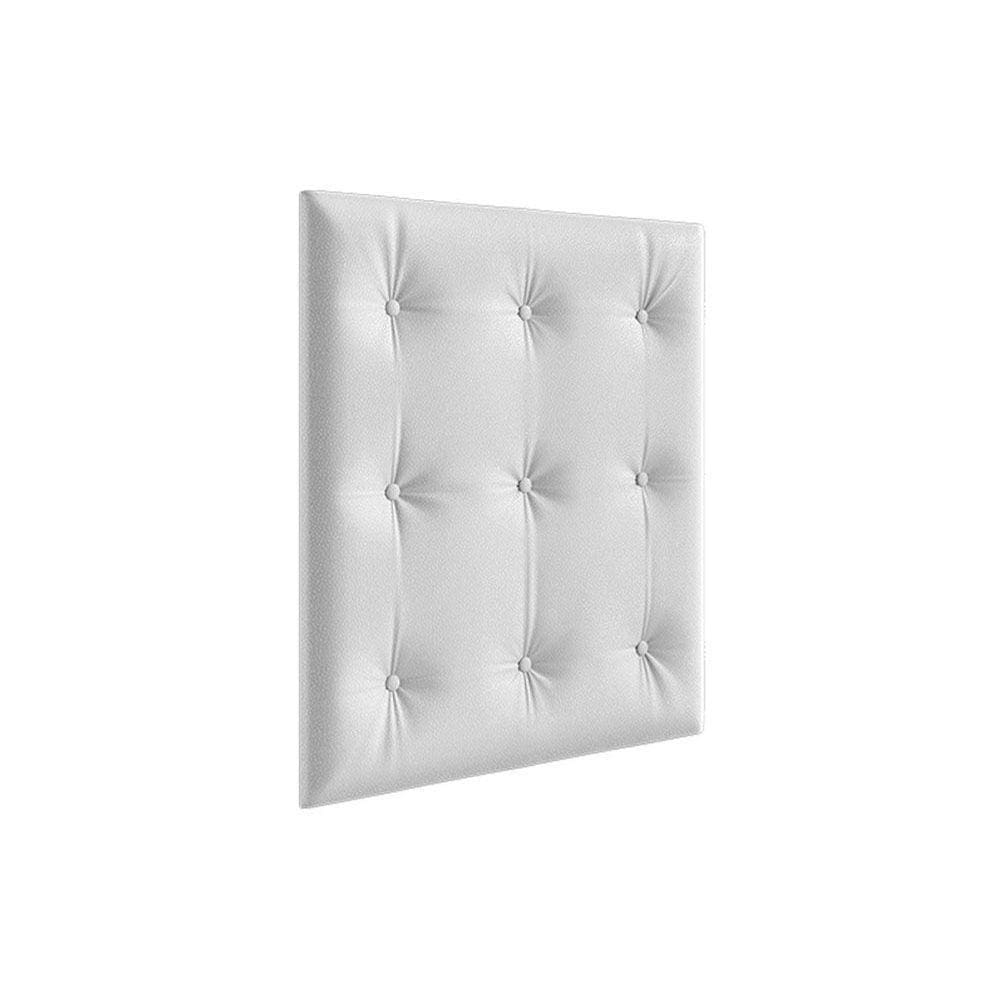 Multiuso de Quarto Bebê Kit Capitonê Courano p/ Berço Retrô Branco - Peroba