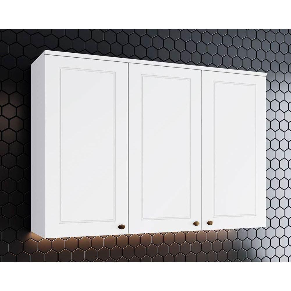 Armário de Cozinha Modulado Americana c/ 3 Portas Branco - Henn