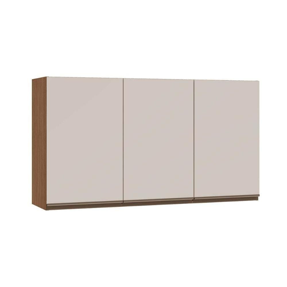 Armário de Cozinha Modulado Conecta c/ 3 Portas Off White/Ebano - Genialflex