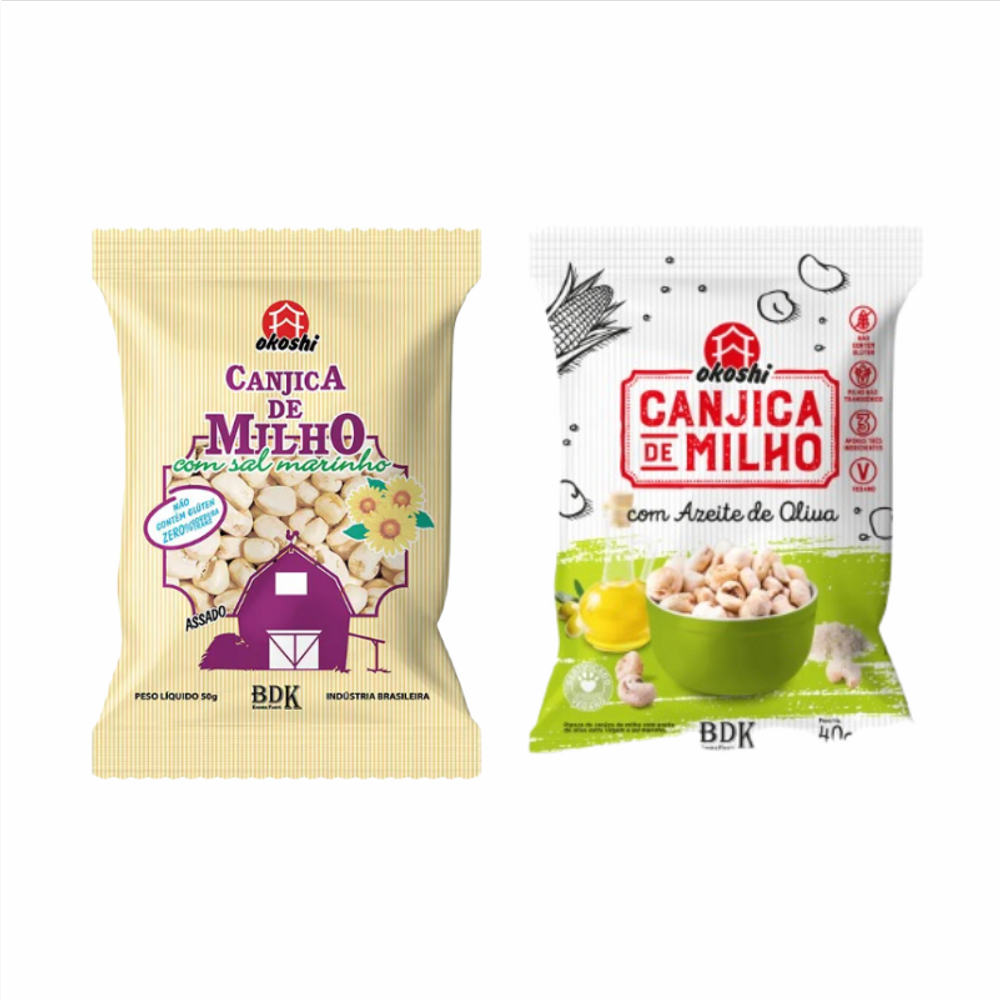 Kit 2 Canjicas Salgadas Okoshi: Sal, Azeite