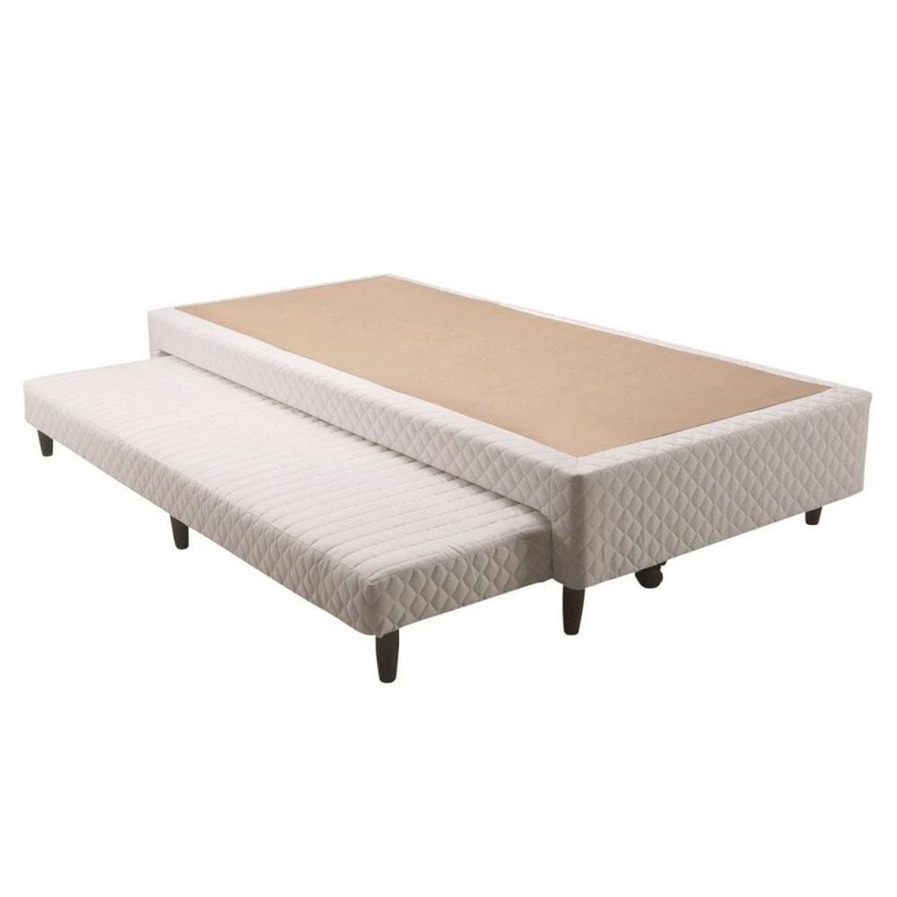 Cama Box Base c/Auxiliar Solteiro MH1434 Bordado White (96x203x23) - Herval