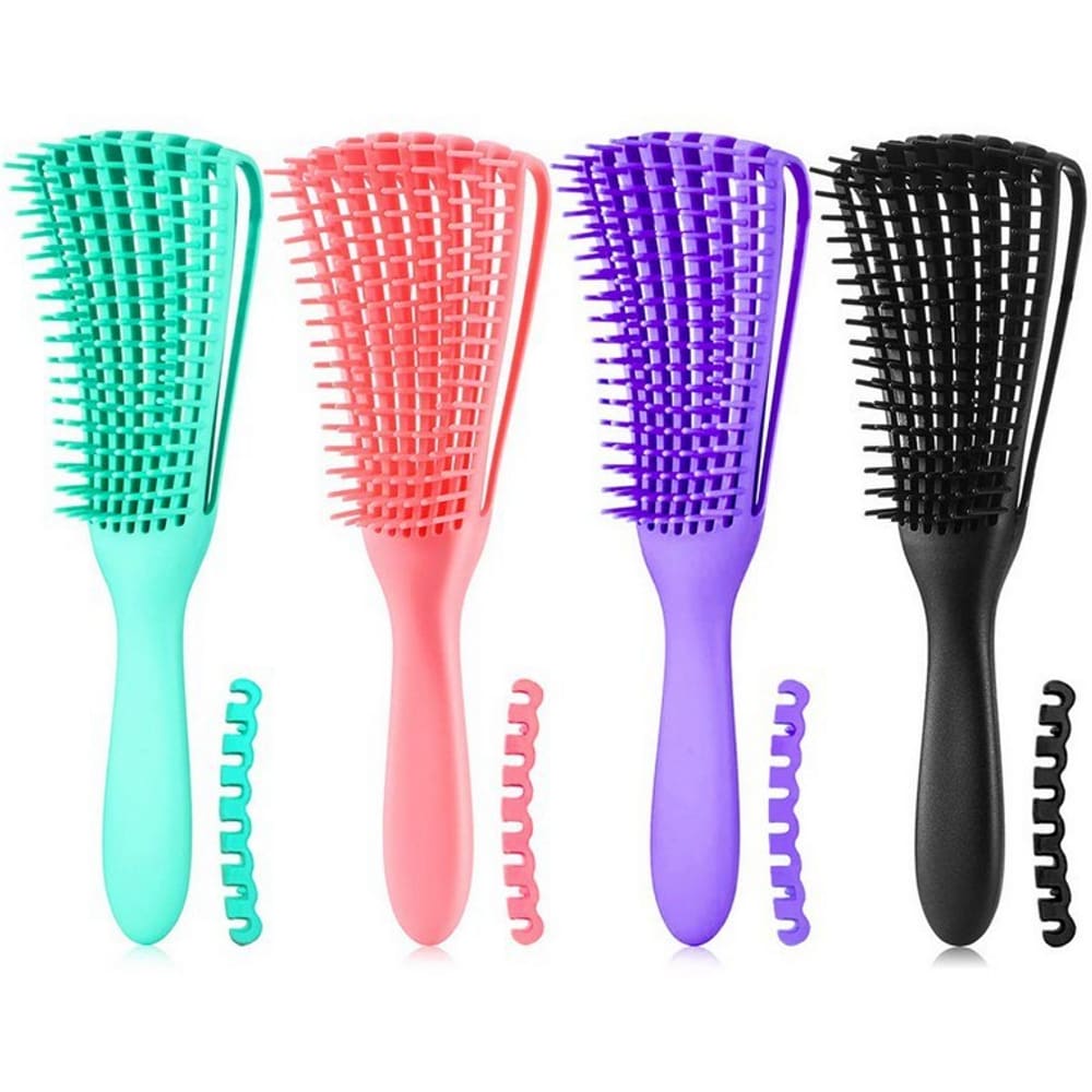 Pente de Cabelo Escova Polvo Multifuncional Cachos Fácil Desembaraço