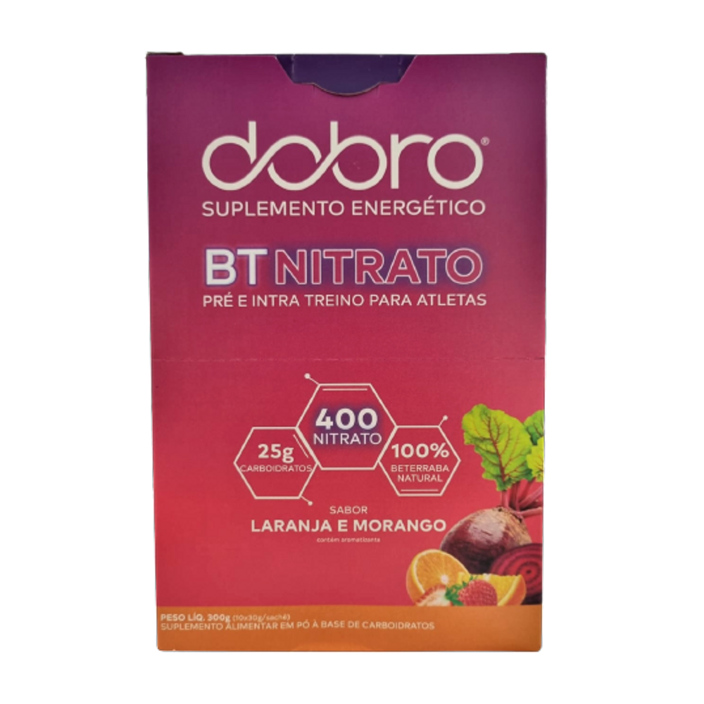 BT Nitrato Laranja e Morango Sachê 30g Dobro 10 Unidades