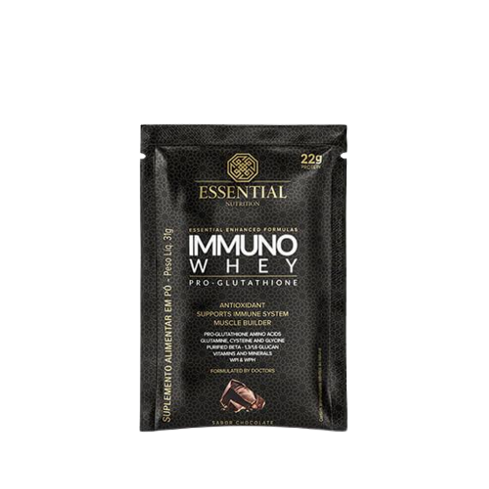 Kit 3X: Immuno Whey Pro-glutathione Cacao Sachê Essential 31g