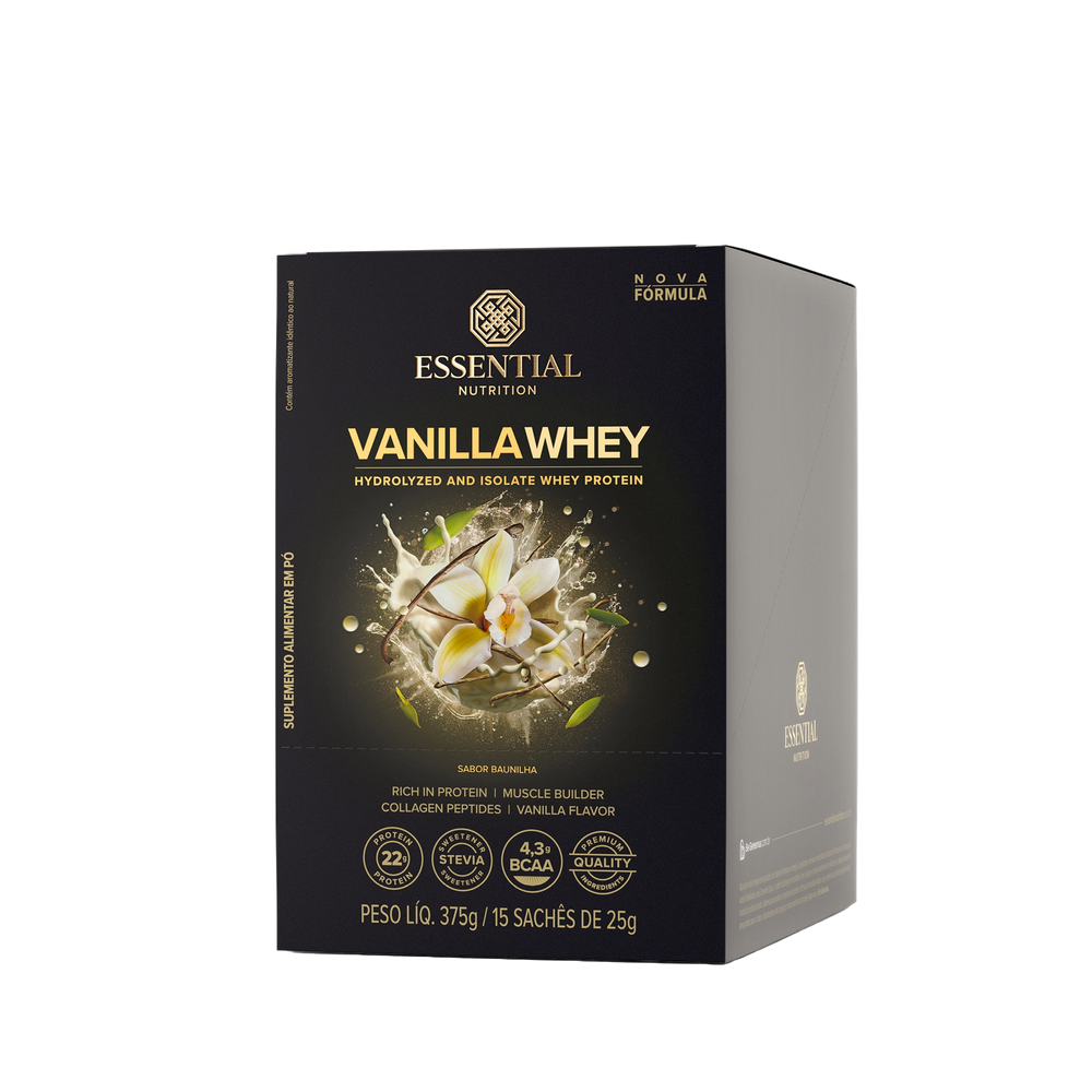 Vanilla Whey 25g Essential Nutrition 15 Sachês